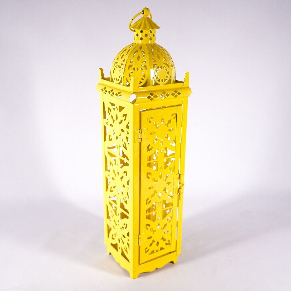 Ornate Fancy 16" Metal Candle Stick Holder Candlestick Container Hanging Stand